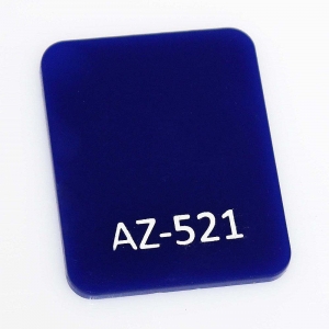 Chapa acrílico cast azul AZ-521 2mmx1000x2000mm