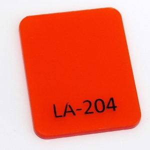 Chapa acrílico cast laranja LA-204 2mmx1000x2000mm