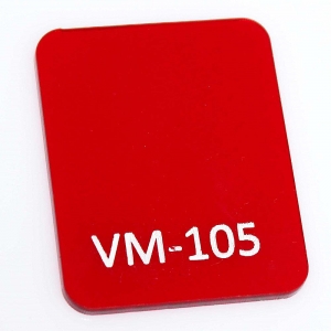 Chapa acrílico cast vermelho VM-104 2mmx1020mmx2020mm