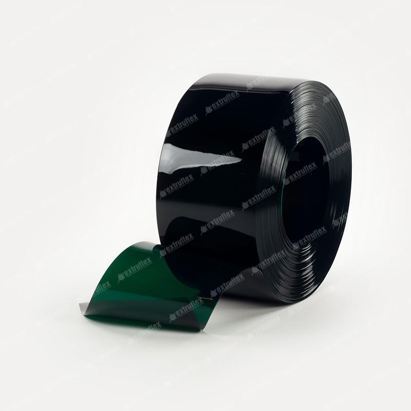 Bobina PVC Verde Transparente 200mm x 2mm x 50m