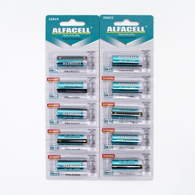 10 Pilhas Baterias Alfacell 23a 12v A23 Alcalina 2 Cartelas