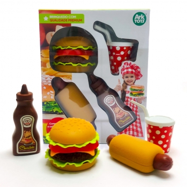 Kit Fast Food Hora do lanche! com 4 peças - Ark Toys