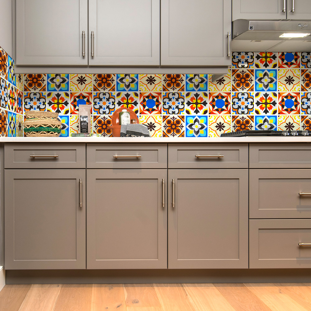 Adesivo Azulejo Decorativo Placa 30x45cm Colors - Yins Home