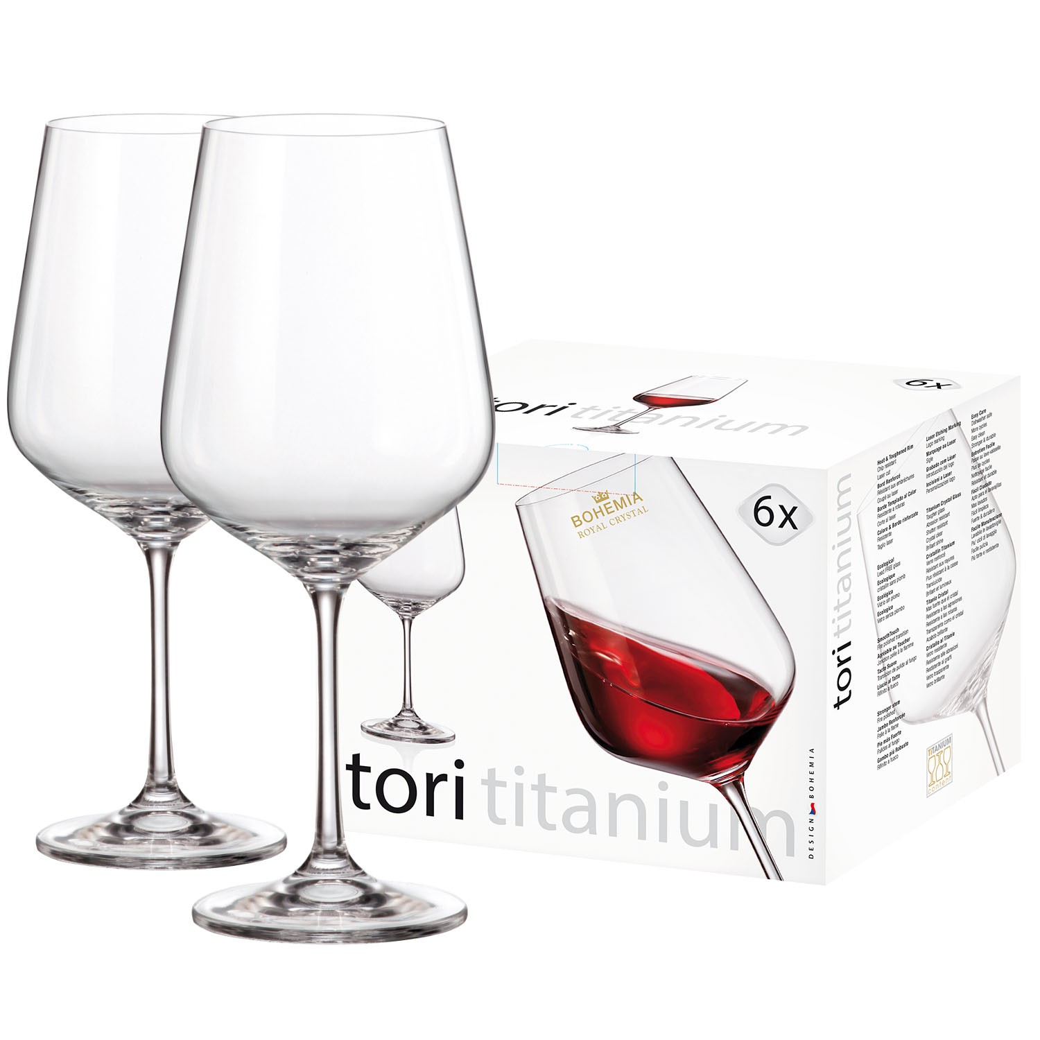 Conjunto 6 Peças De Taça De Vinho 600ml Bordeaux Tori - Yin's Home