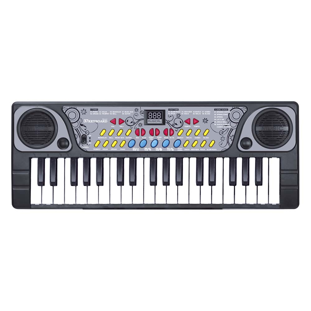 Teclado Piano Musical Infantil Com Microfone Bx1622 - Dm Toys