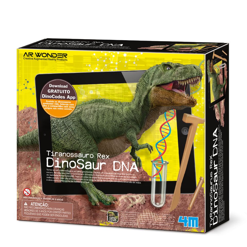Brinquedo Cientifico Kit de Escavação Tiranossauro Rex Dino DNA