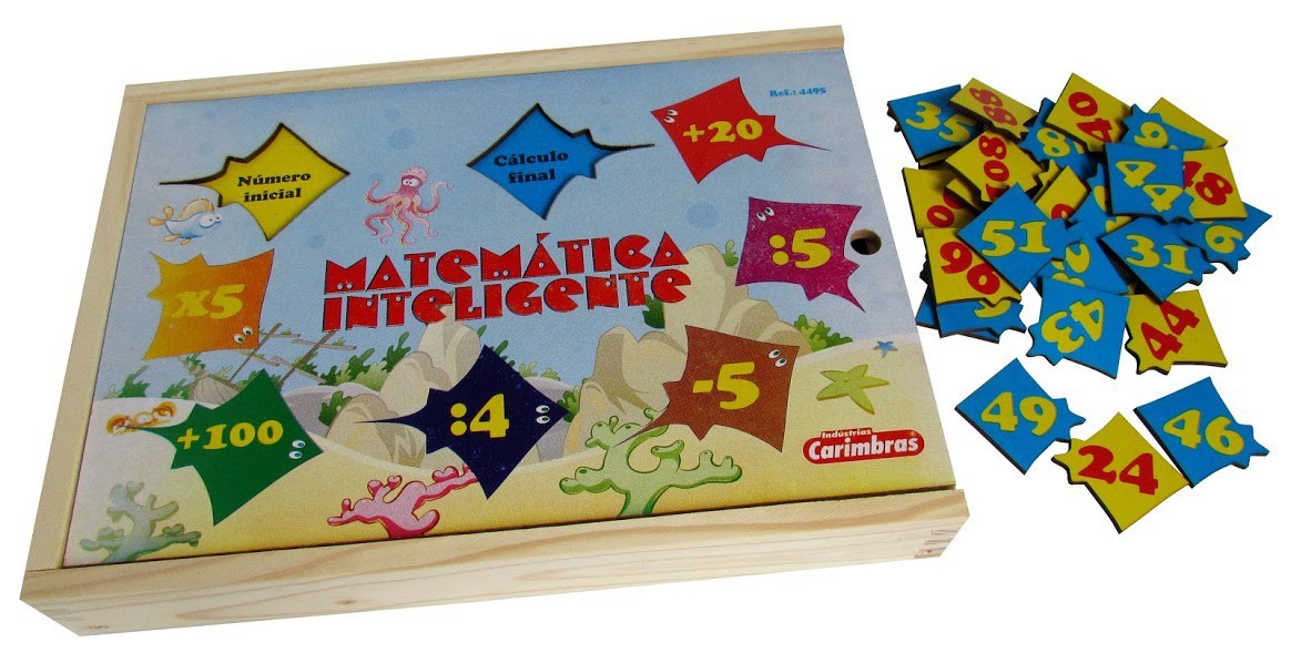 Brinquedo Educativo de Madeira Matemática Inteligente