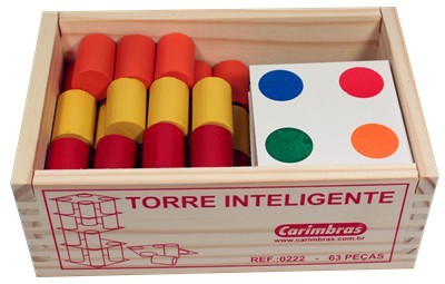 Torre Inteligente Brinquedo Educativo de Madeira