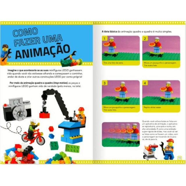 Lego Faça seu Próprio Filme Catapulta - Livro Educativo e Peças Lego para Montar