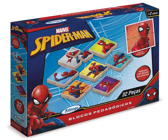 Quebra Cabeças de Madeira Blocos Spider-Man Ultimate