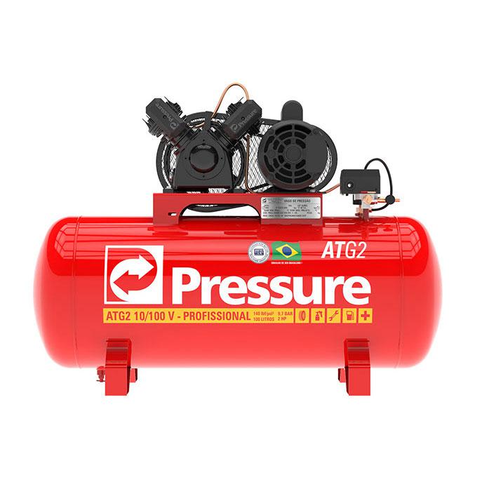 Compressor de Ar 10Pcm 100L Pressure ATG2 Monofásico