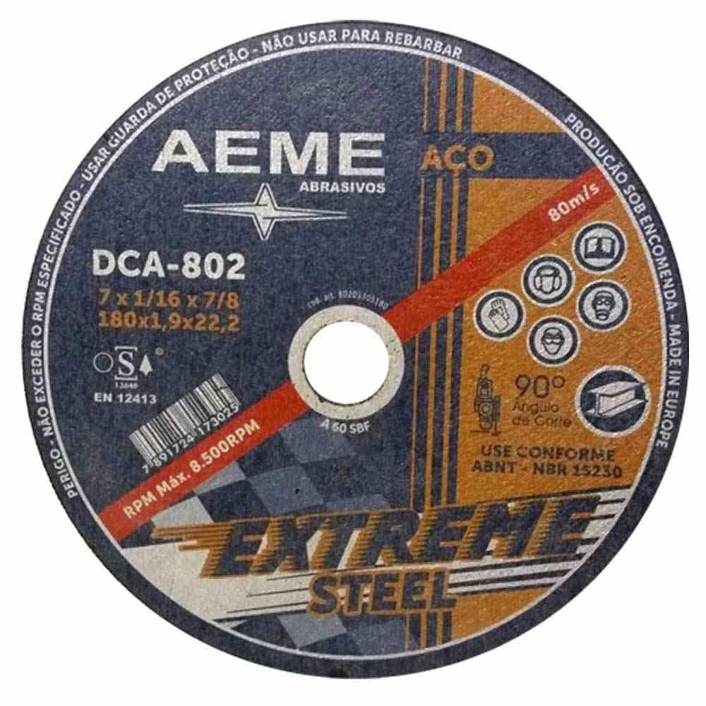 Disco de Corte Fino Aço Extreme Aeme DCA 802 7" x 1,6mm
