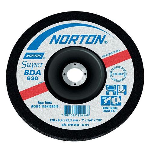 Disco de Desbaste Norton BDA630 Clean 7" x 1/4" x 7/8"