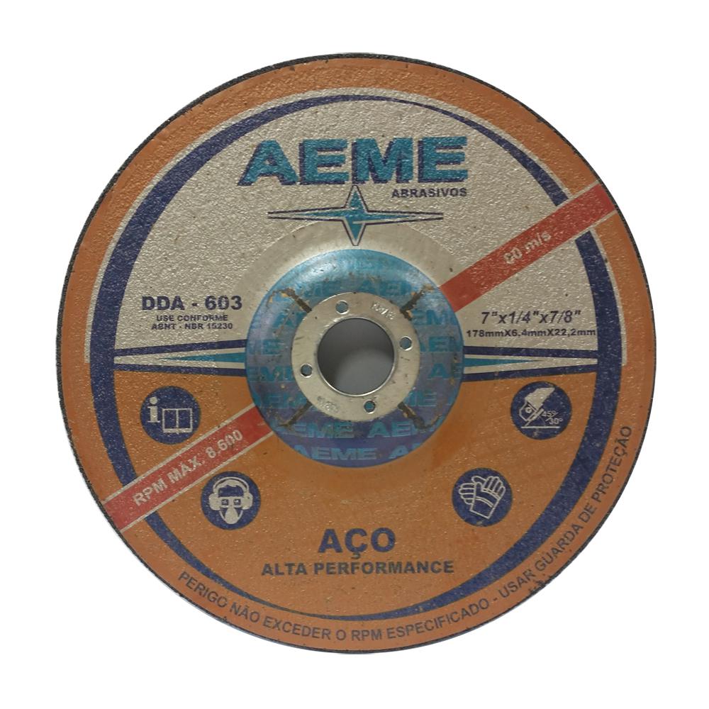 Disco de Desbaste para Aço Aeme DDA 603 9" x 1/4" x 7/8"