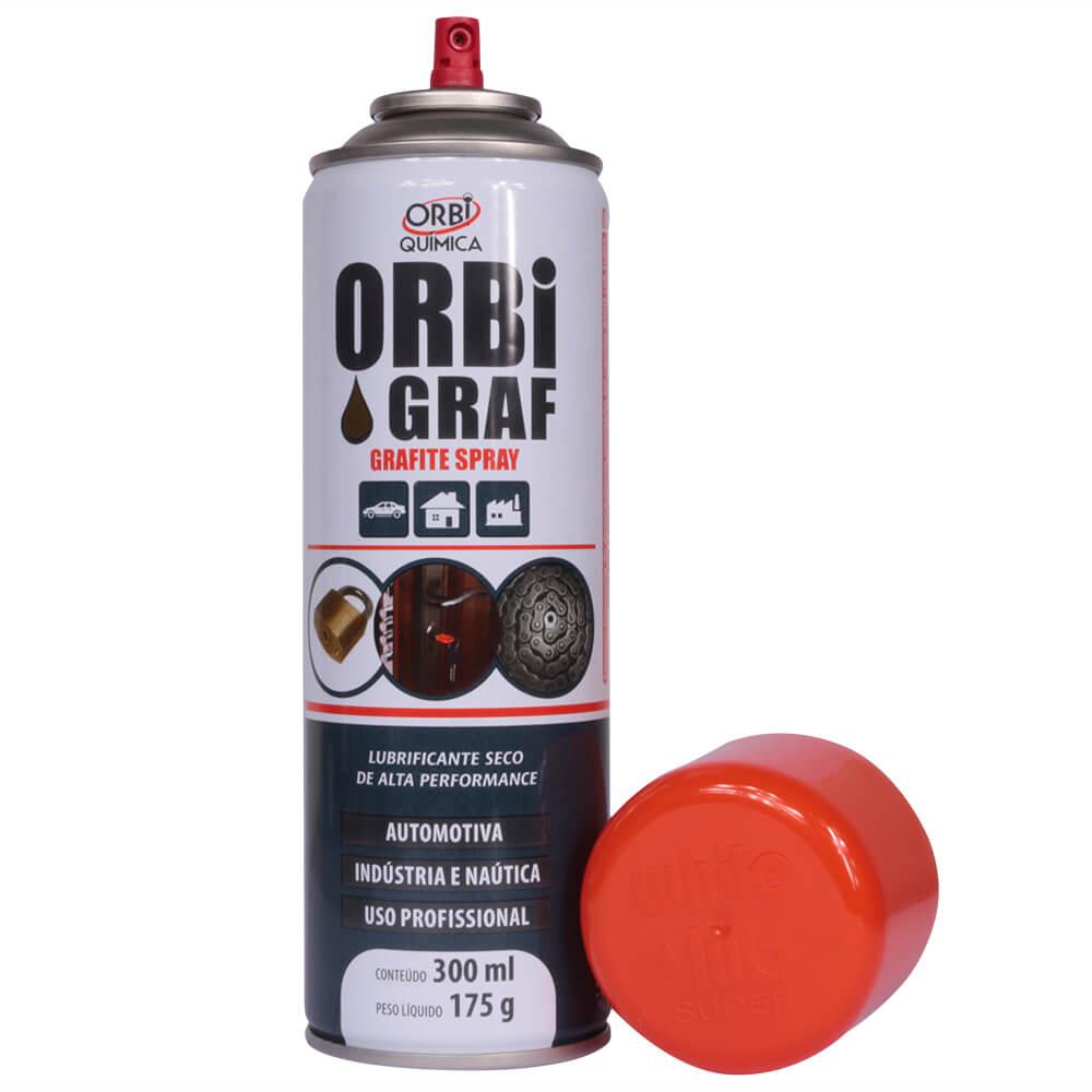 Grafite em Spray Orbi Graf Lubrificante Seco Orbi Química 300 ml
