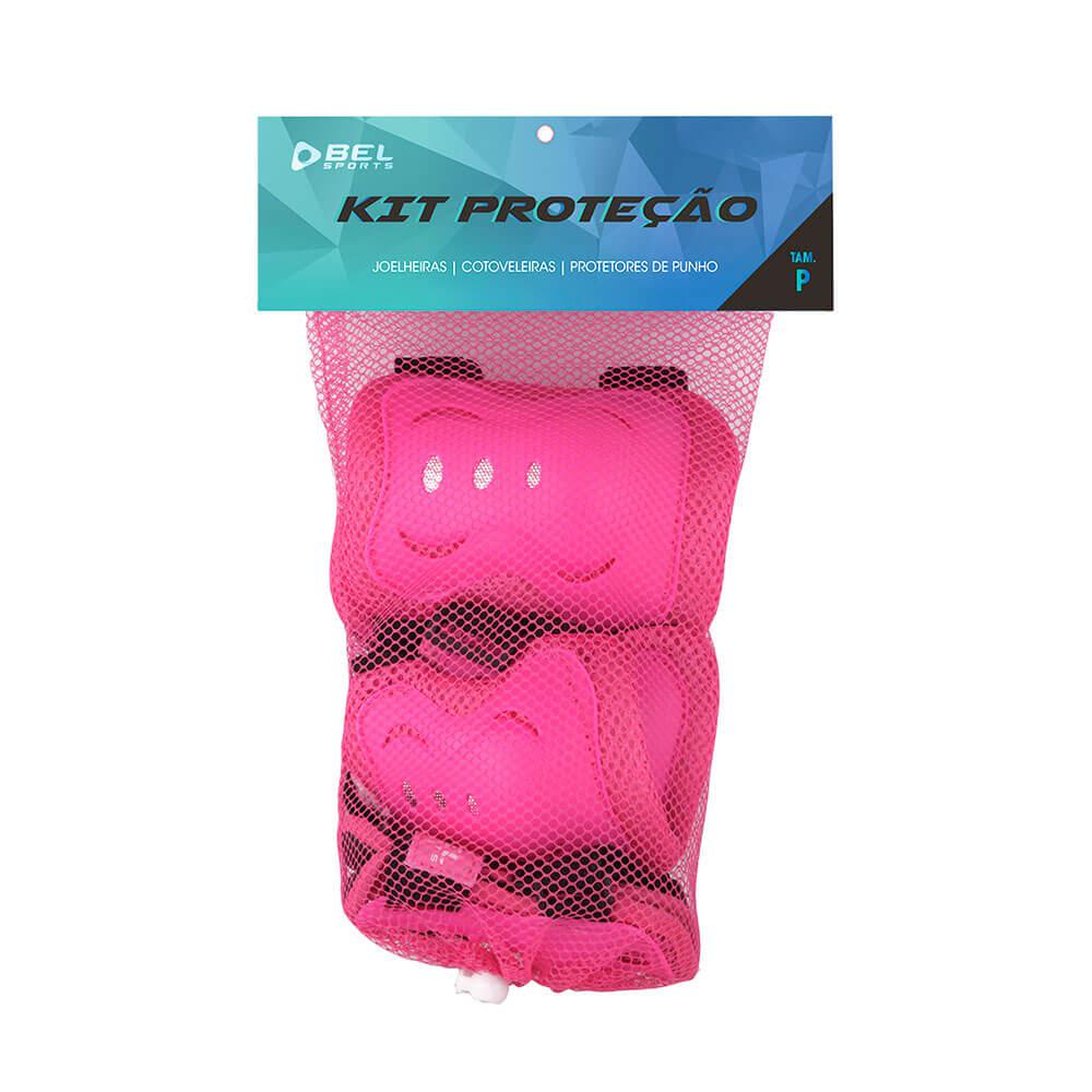 Kit de Proteção Infantil Pequeno Rosa Bel Sports