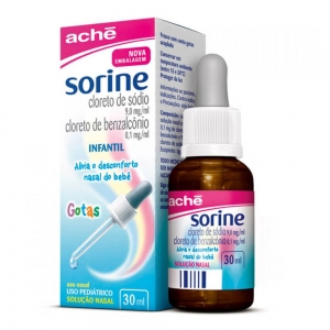 Sorine Infantil Solução Descongestionante Nasal Gotas 30ml