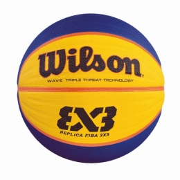 Bola de Basquete Wilson FIBA Amarelo e Azul
