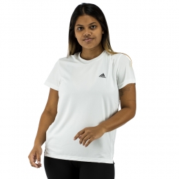 Camiseta Adidas 3s 3 Stripes  Branca/Preta - Feminina