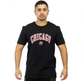 Camiseta New Era 90s Continues Cap Chicago Bulls Preta - Masculina