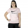 Camiseta Nike Sportswear Essential Icon Futura Rosa - Feminina 