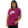 Camiseta Nike Sportswear Essential Icon Futura Rosa/Pink - Feminina