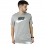 Camiseta Nike Tee Icon Futura Grafite e Branco - Masculina