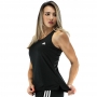 Camiseta Regata Adidas D2M 3 Listras Nadador Preto e Branco - Feminina