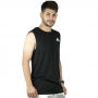 Camiseta Regata Adidas D2M 3 Stripe Preto - Masculina