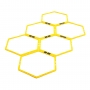 Escada Poker Agilidade Pro Treinamento Hexagonal PVC 6 Modulos Amarelo e Preto