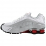 Tênis Nike Shox R4 Branco e Vermelho - Masculino