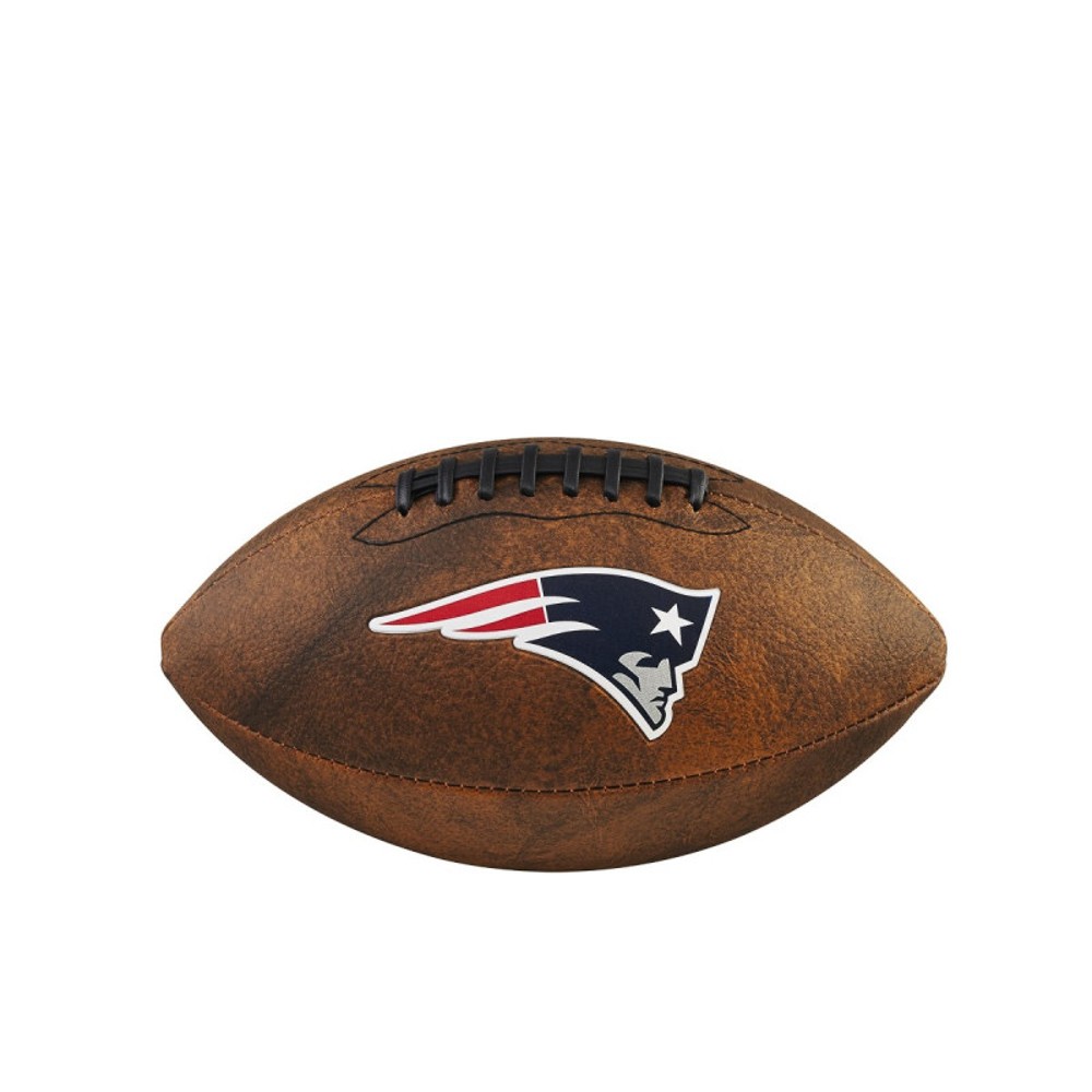 Bola de Futebol Americano Wilson NFL Team Jr. Marrom - New England Patriots