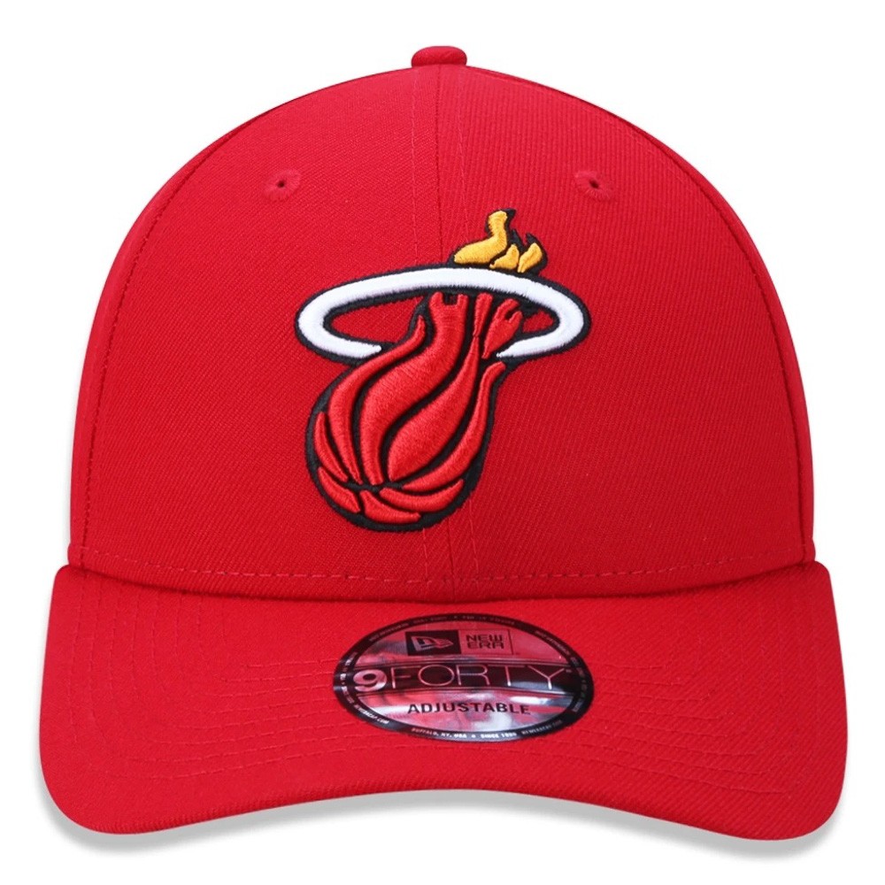 Boné New Era NBA Miami Heat Aba Curva Primary Vermelho