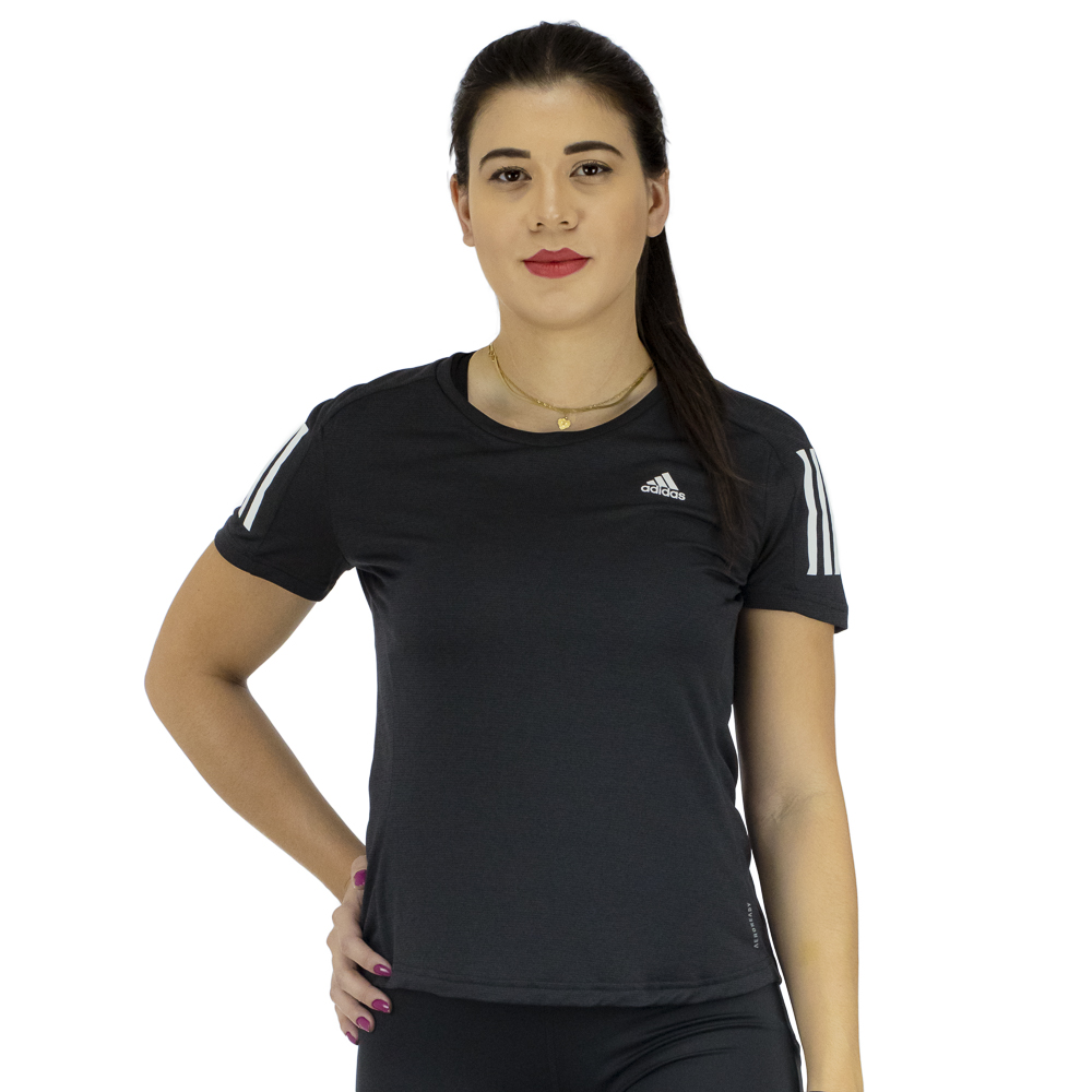 Camiseta Adidas Own The Run Preto - Feminina
