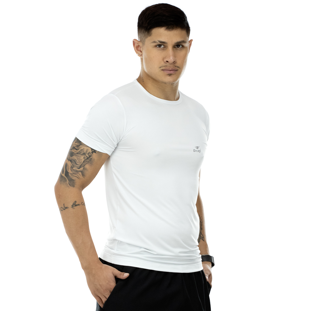 Camiseta Dray Térmica Manga Curta Branca - Masculina