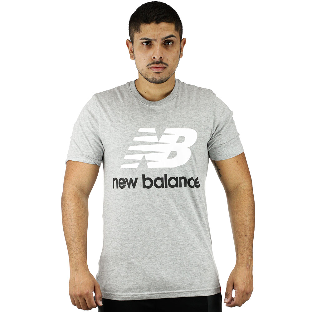 Camiseta New Balance Logo Basic Cinza - Masculina