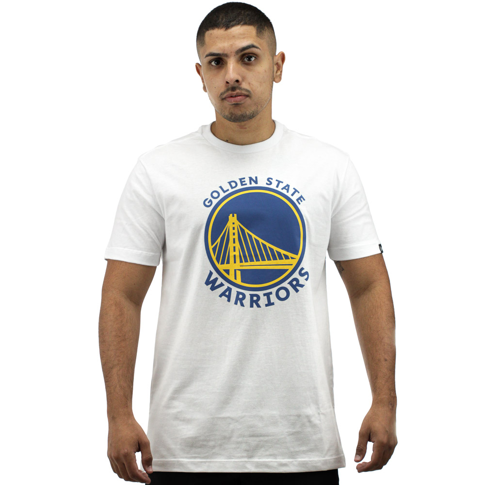 Camiseta New Era NBA Golden State Warriors Branco e Azul - Masculina
