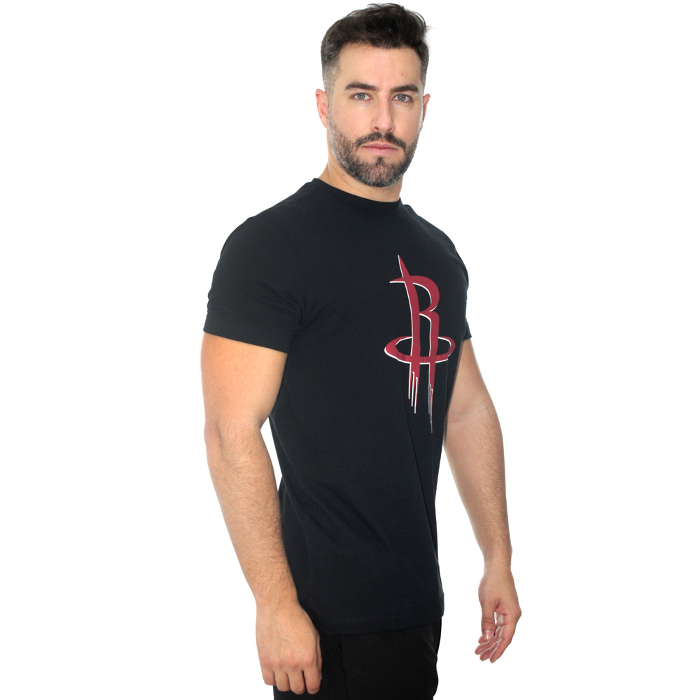 Camiseta New Era NBA Huston Rockets Preta e Branca - Masculina