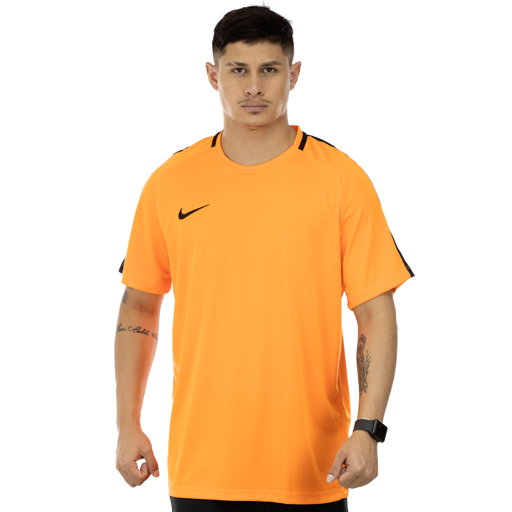 Camiseta Nike Dry Top SS Academy Laranja e Preto - Masculina