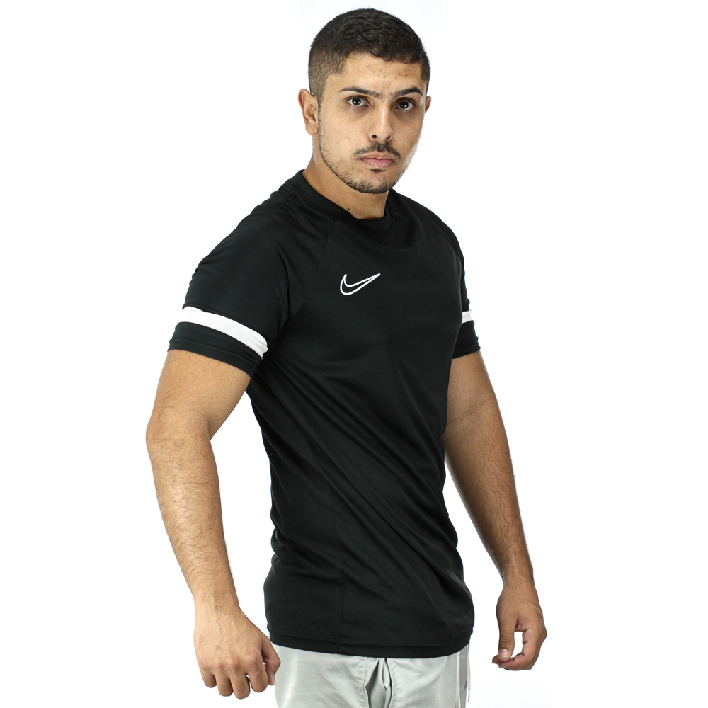 Camiseta Nike Dry Top Ss Preta E Branca - Masculina