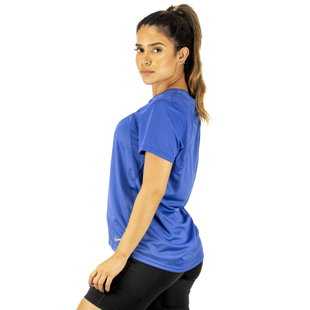 Camiseta Nike Run Top SS Azul - Feminina