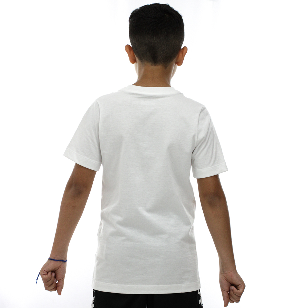 Camiseta Nike Sportswear Tee Emb Future Branco e Preto - Infantil 