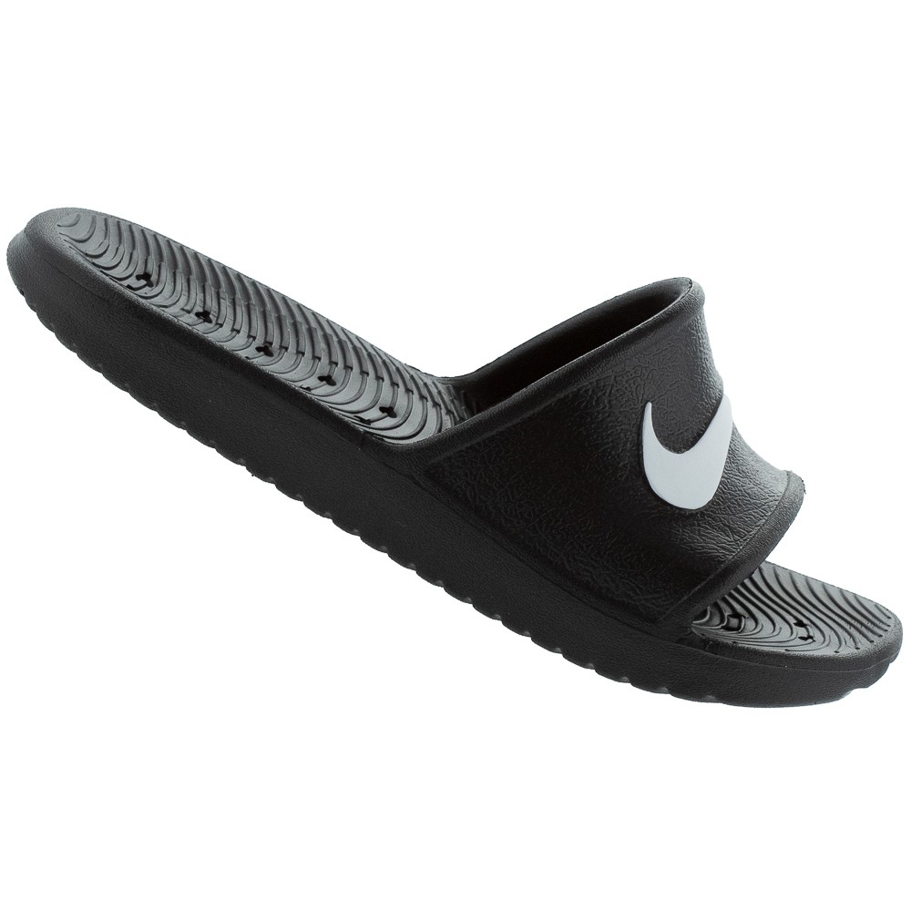 Chinelo Nike Kawa Shower Slide Preto e Branco - Feminino