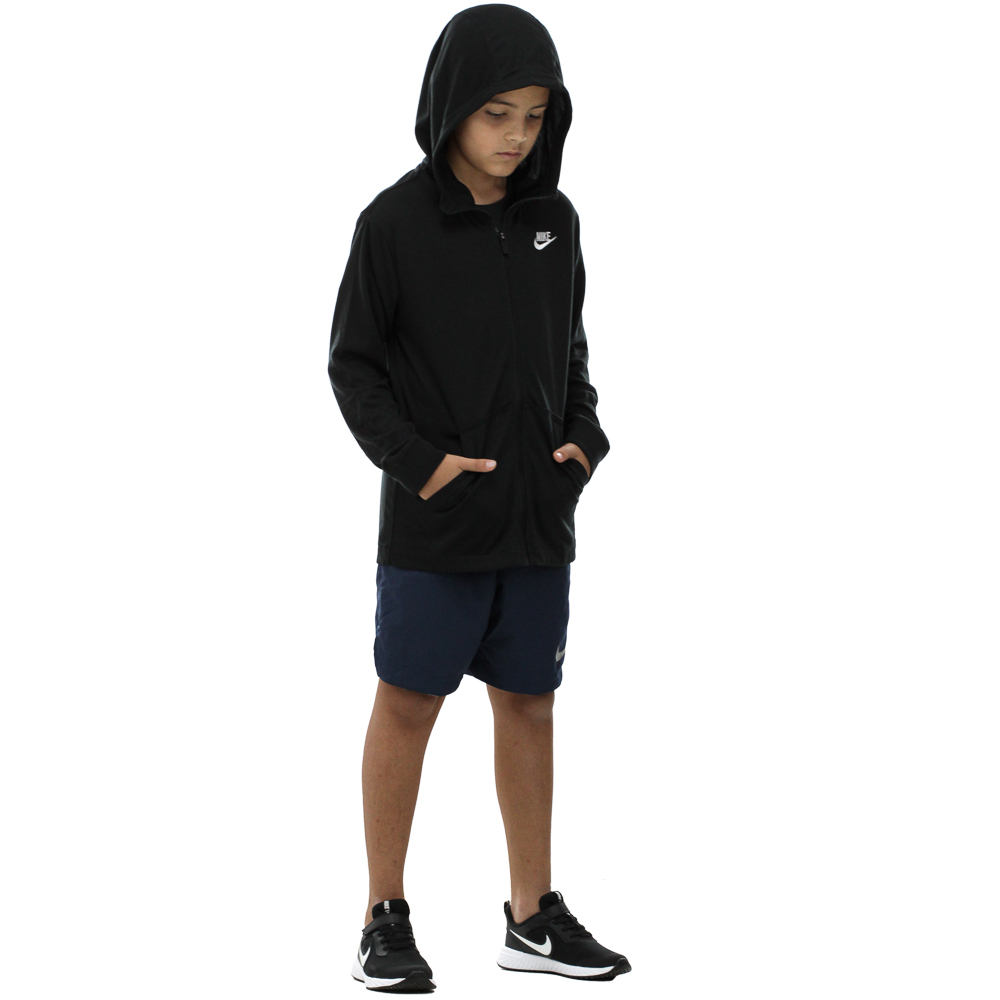 Jaqueta Nike Sportwear Fz Preta e Branca - Infantil Masculina