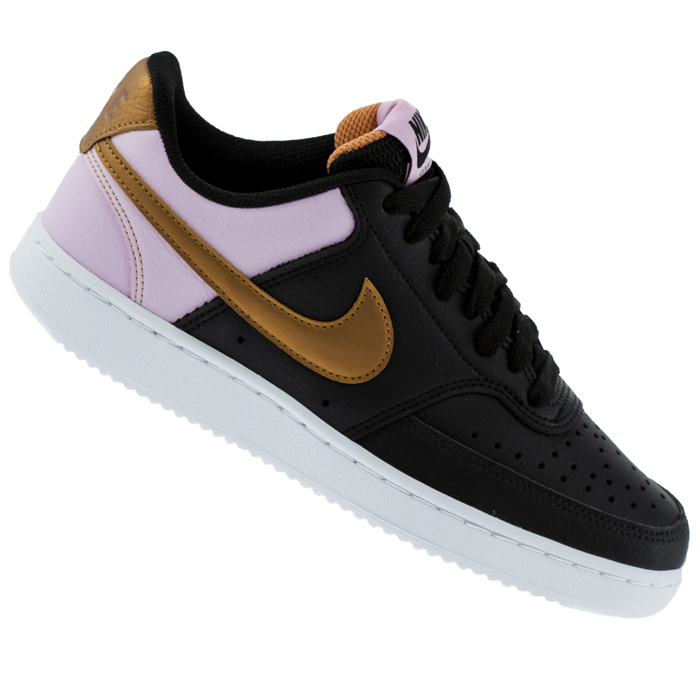 Tênis Nike Court Vision Low Preto e Bronze - Feminino