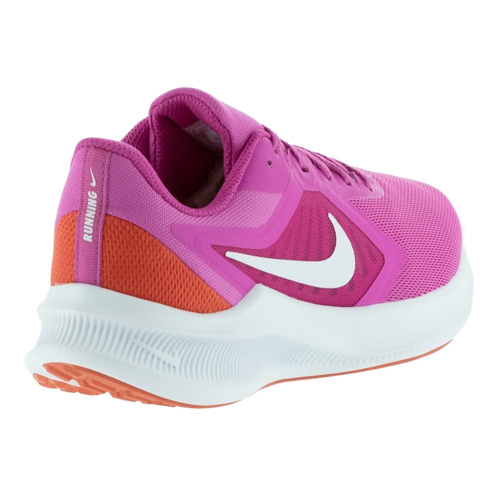 Tênis Nike Downshifter 10 Rosa e Branco - Feminino