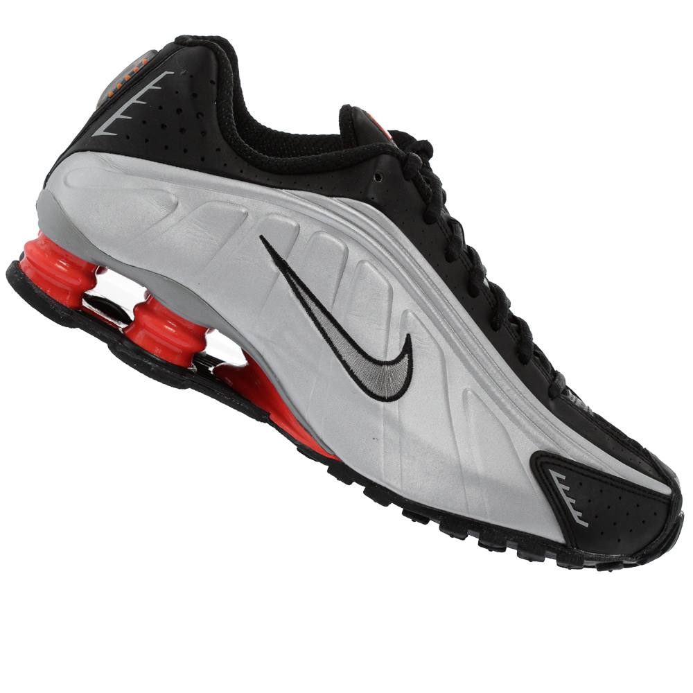 Tênis Nike Shox R4 Prata e Preto - Masculino