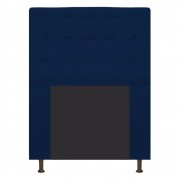 Cabeceira Estofada Dama 90 cm Solteiro Com Botonê  Suede Azul Marinho - ADJ Decor