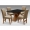 Conjunto Mesa de Jantar com 04 Cadeiras Agata 135cm Cedro/Preto/Mascavo - ADJ DECOR
