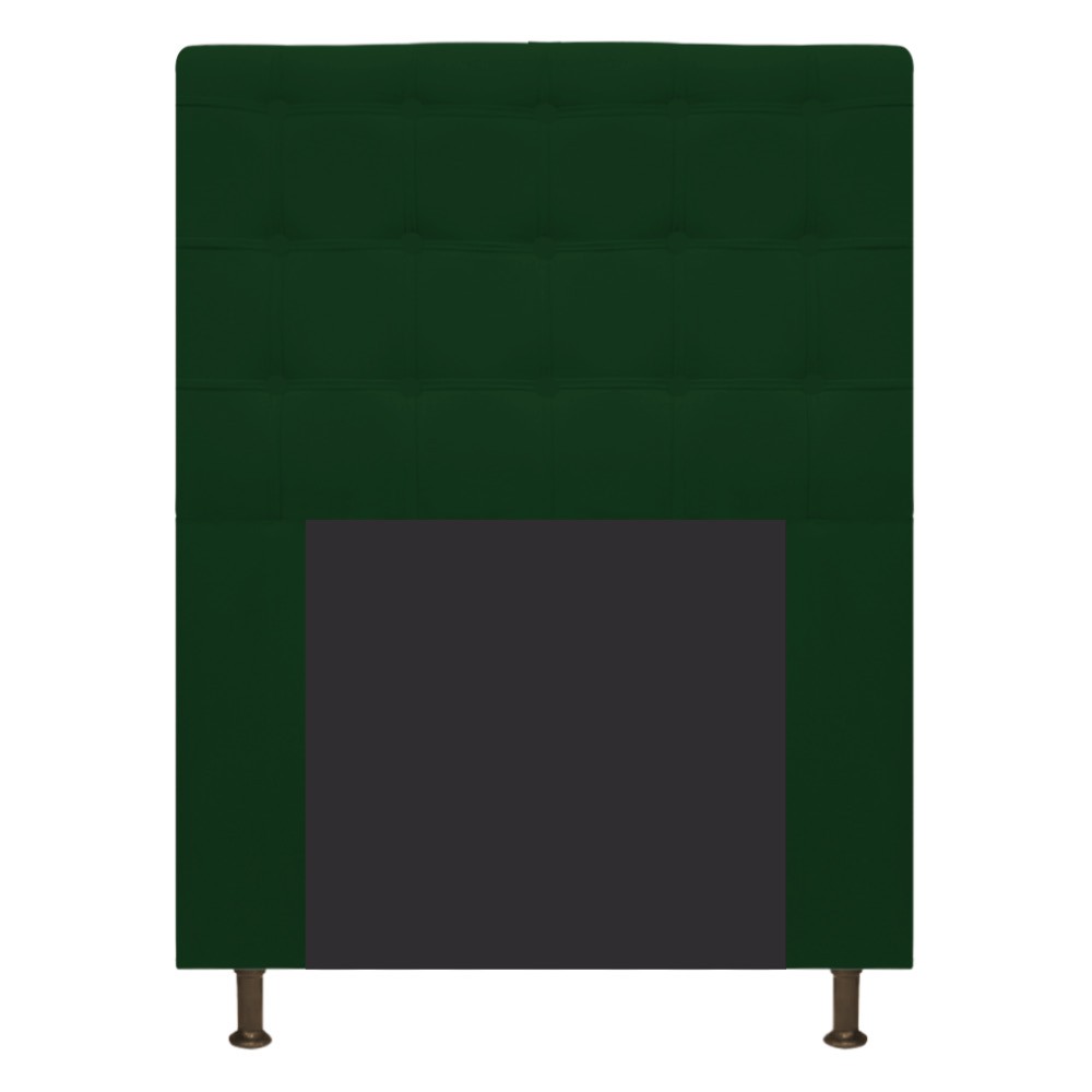 Cabeceira Estofada Dama 100 cm Solteiro Com Botonê Suede Verde - ADJ Decor